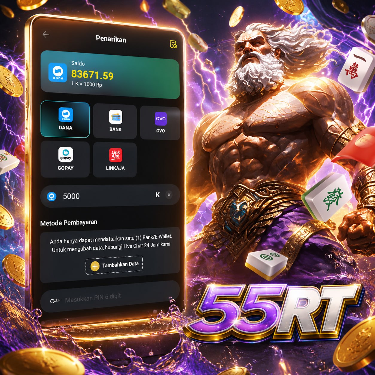 55RT - Login Situs Resmi dan Nikmati Ragam Game PG Soft